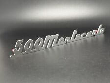 FIAT 500 MONTECARLO 190MM LOGO SIGLA EMBLEMA FREGIO STEMMA SCRITTA BADGE TARGA