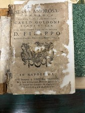 Libro Antico Carlo Goldoni, Quattro Commedie, SetteCentina napoletana