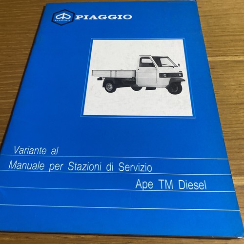 Manuale per ape diesel - per, diesel￼
