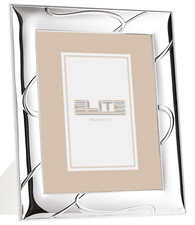 CORNICE PORTAFOTO IN ARGENTO  PORTA FOTO 20X25 RETRO LEGNO BIANCO ER200/5X