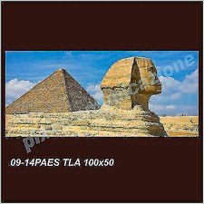 QUADRO MODERNO TELA 100x50 cm ARREDO DESERTO PIRAMIDI SFINGE EGITTO DESERTO