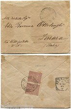 LEVANT (GRECIA), ANNULS SALONIQUE, 1908?, 2 FRANCOBOLLI 20 VINGT PARAS CIASCUNO m