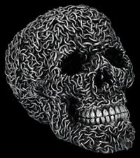 Figura Di Teschio - Catene Argento - Altezza: 14 Cm - Decorazione Gotica