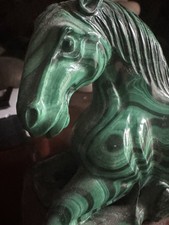 Scultura In Malachite Cavallo