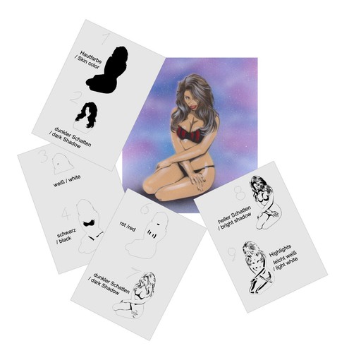 344 pinup girl - girl, by