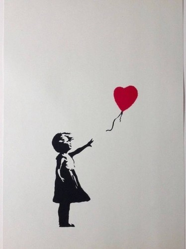Banksy girl with red balloon - banksy,