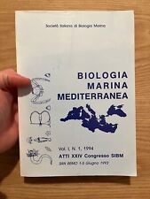 BIOLOGIA MARINA MEDITERRANEA -Vol 1-N. 1-1994- Atti XXIV Congresso SIBM San Remo