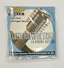 Corde Chitarra Acustica Alice A2012 12 strings Guitar Acciao Inossidabile
