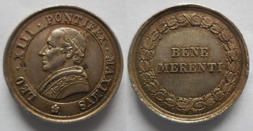 Medaglia benemeriti papa leone - papa,