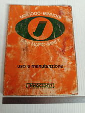 manuale uso manutenzione originale 1973 Innocenti Mini 1000 1001 Matic T