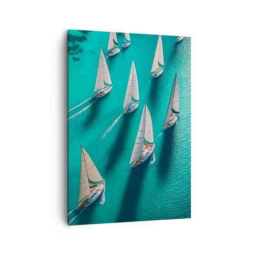 Quadro tela 50x70cm barche - su,