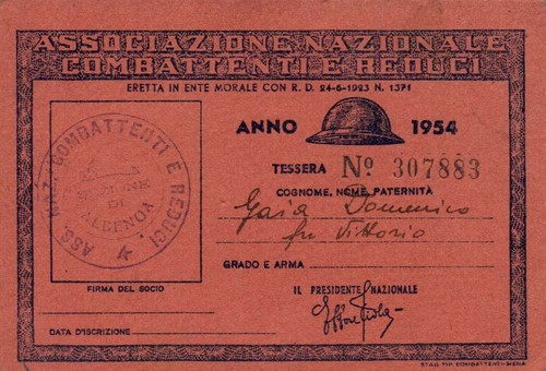 Tessera associazione nazionale - tessera,