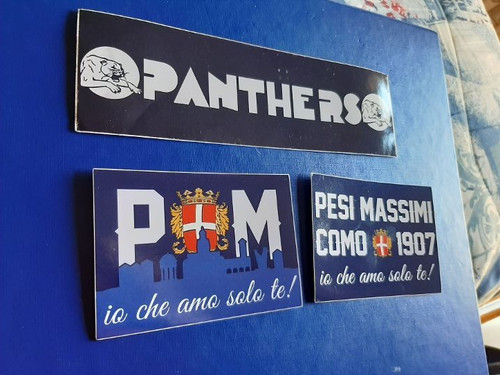 Lotto adesivi ultras como - di, 3