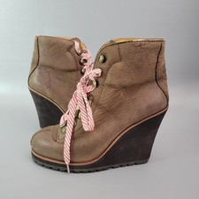 Stivaletti stringati Ash Zenith zeppa donna EU 39 pelle marrone