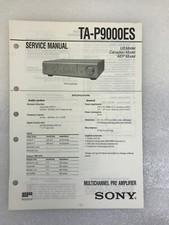 Sony TA-P9000ES Manuale di
