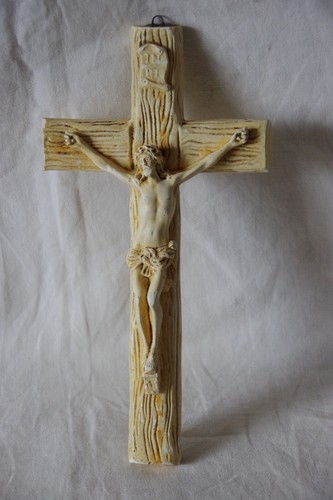 Antico crocifisso intonaco - antico,