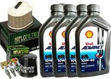 KIT/TAGLIANDO KAWASAKI Z 1000 2007 2008 SHELL 10W40 FILTRO OLIO ARIA CANDELE