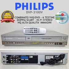 VIDEOREGISTRATORE COMBINATO DVD VHS PHILIPS DVP-3100V LETTORE CASSETTE VCR COMBO