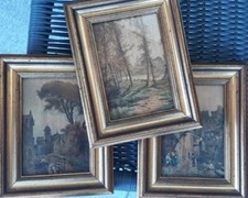 Quadro antico dipinto Roesler Franz lotto riprod.originale "ROMA SPARITA"