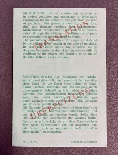Rolex translation leaflet - translation,