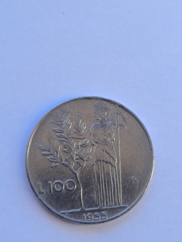 100 lire minerva 1955 - 100,