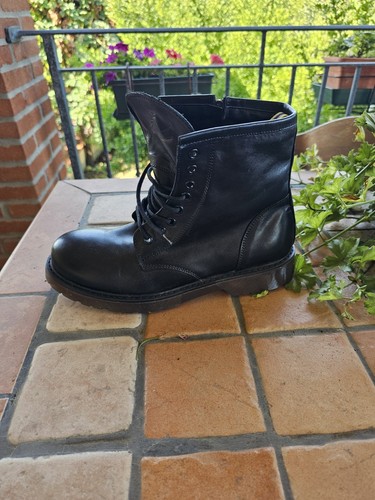 Anfibio nero donna alto - anfibio, vera