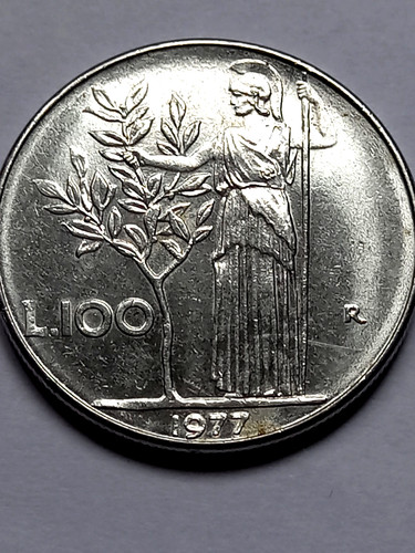 100 lire 1977 grand module - 100,