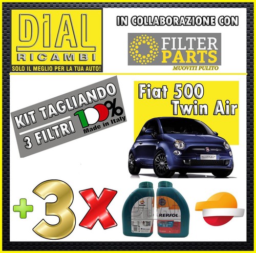 Kit tagliando olio fiat 500 - tagliando+olio,