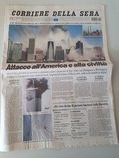 Corriere Della Sera 12 Settembre 2001. Attacco Alle Torri Gemelle