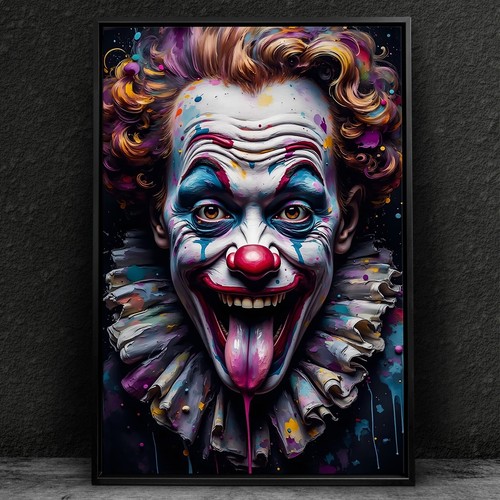 Quadro colorato clown - ✅,