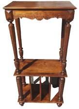 ETAGERE SCAFFALE LIBRERIA PORTAGIORNALI NOCE 1860/90 RESTAURATA H 121 L 55 P 30