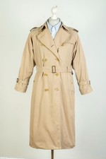 Trench coat donna Burberry con cintura doppiopetto beige superbo taglia UK 10