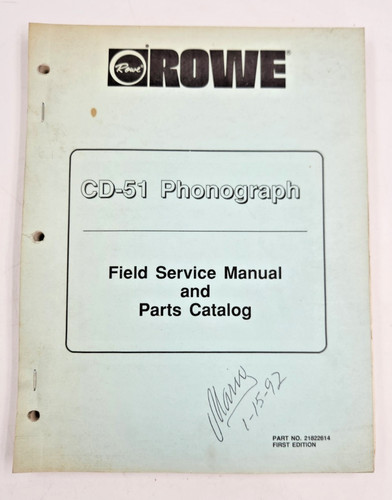 Rowe ami jukebox manuale - rowe/ami,