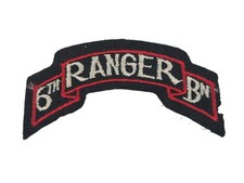 US WW2 - Patch d'épaule 6th RANGER Bataillon ( authentique )