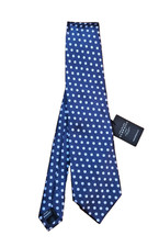 CHARLES TYRWHITT Cravatta Navy Lilac Large 100% Seta Handmade Woven Silk Tie