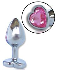 dildo plug anale in acciaio con gioiello rosa sexy toys anal pink uomo donna