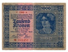 AUSTRIA - BANCONOTA DA 1000