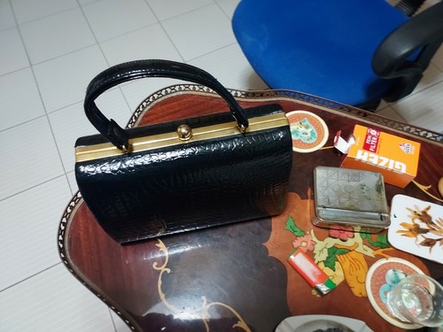 Borsa vintage pelle nera - vintage,