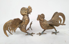 Coppia belle sculture galli da