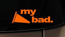 My Bad Autocross Cone Vinyl