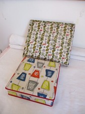 LOTTO DUE SCATOLA VINTAGE CARTONE STOFFA CAFFAREL anni 60/70 collezione 