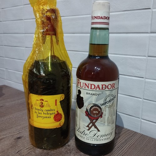 Coppia bottiglie brandy - bottiglie,