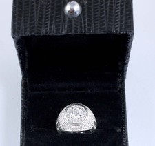 Certificato Bianco Diamante Solitario 1.46 KT Taglio Rotondo Uomo Anniversario