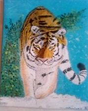 Dipinto "Tigre". Olio Su Tela