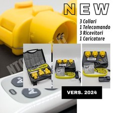3x Collari SET VALIGETTA con TELECOMANDO per  CANI Addestramento Caccia ITALIANO