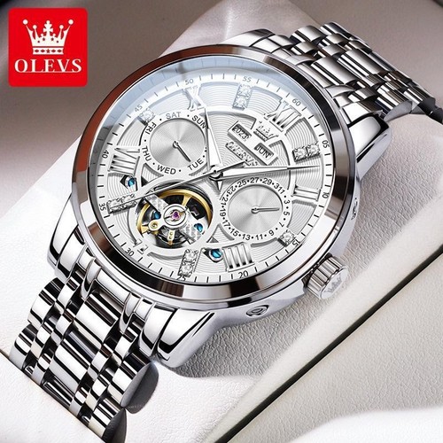 Orologio uomo olevs scheletro - orologio,