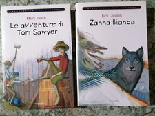 Biblioteca Per Ragazzi 1"LE AVVENTURE DI TOM SAWYER". 2 "ZANNA BIANCA" MONDADORI