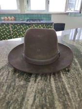 CAPPELLO COWBOY WESTERN  MARRONE TESTA MORO 100% FELTRO LANA MISURA 56 Cm Circon