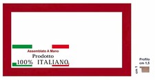 Cornice rossa, in legno, per