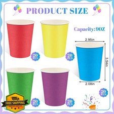 NatNarr 100 tazze di carta